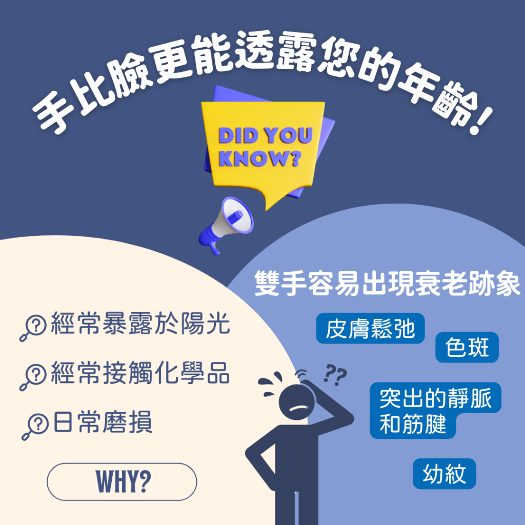 手部護理 手部療程 年齡老化容易有雞爪手