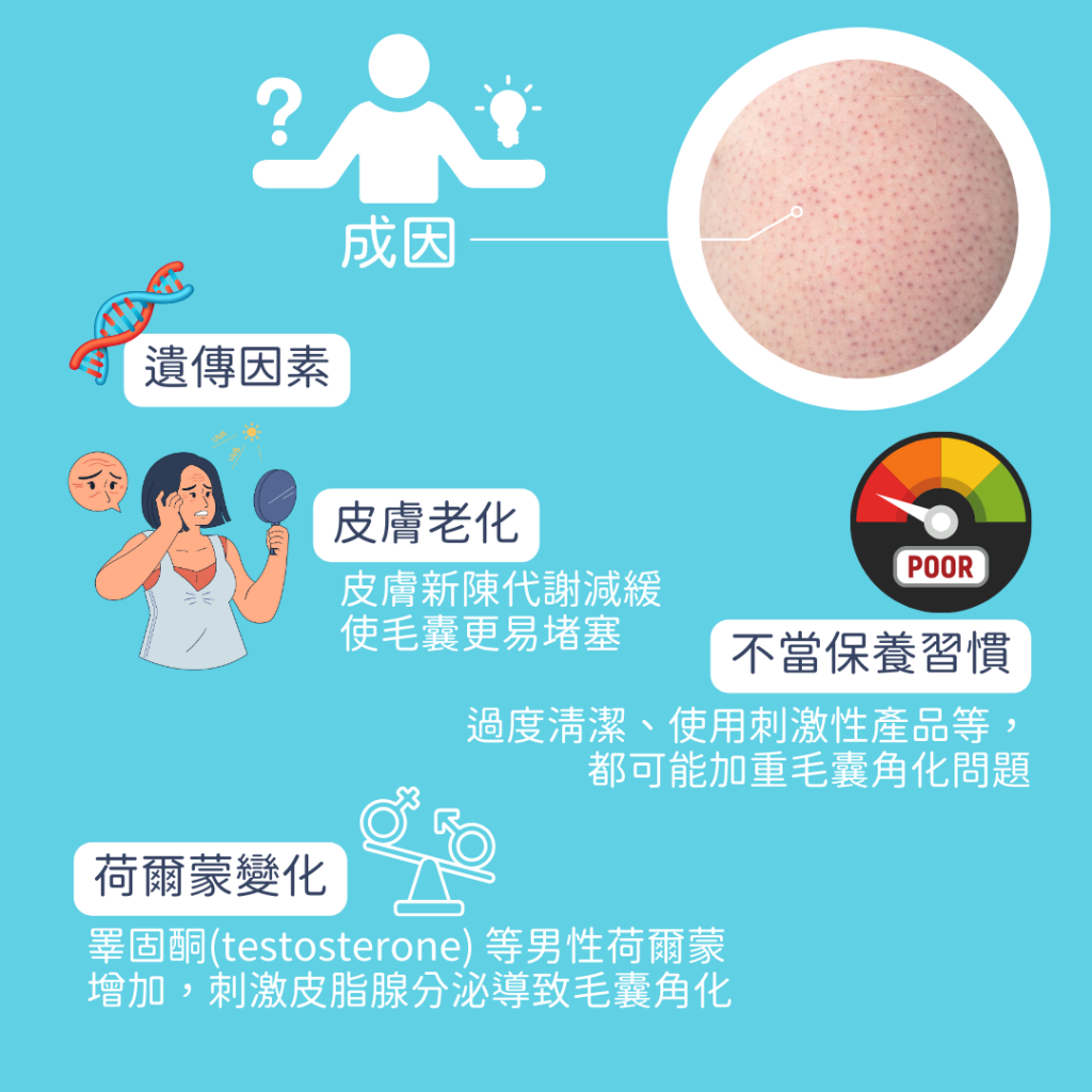 皮膚一粒一粒 手臂生暗瘡 雞皮皮膚毛孔突起來