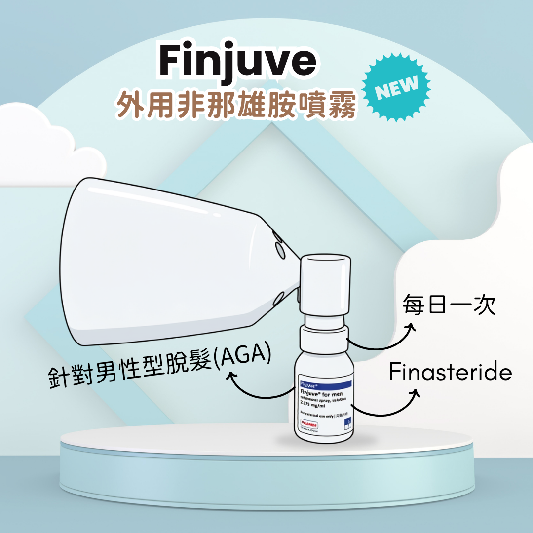 Finjuve 噴霧 外用非那雄胺 雄性禿 男性型脫髮 改善髮際線 香港脫髮治療